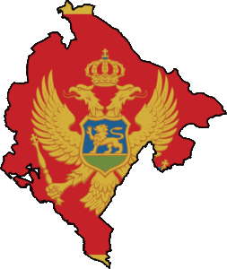 Carte drapeau du Monténégro