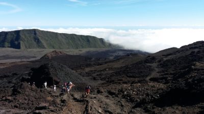 Paysage lunaire au pied du Piton de la Fournaise