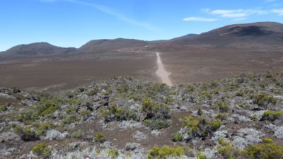 La route d'accès au Piton de la Fournaise