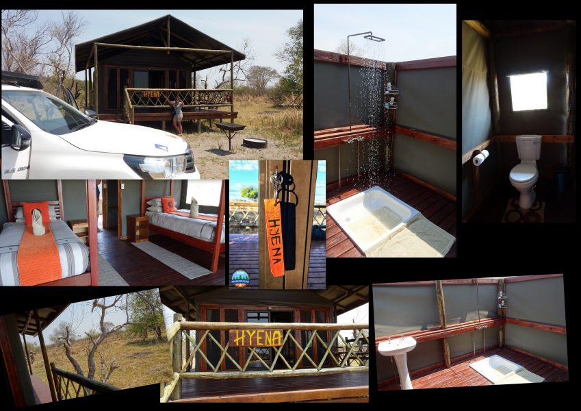 La tente Hyena - Campsite de Third Bridge (Botswana)