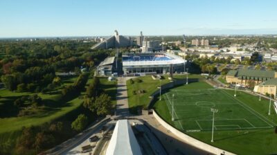 Vue depuis le stade olympique de Montréal