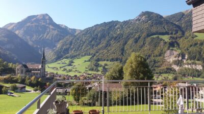 Vue sur le village de Lungern depuis notre maison - Suisse