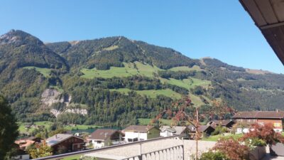 Vue sur le village de Lungern depuis notre maison - Suisse