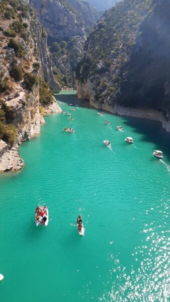 L'arrivée des Gorges du Verdon depuis le pont du Galetas